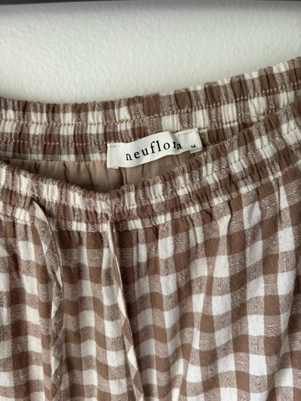 Neuflora Brown Gingham Tiered Maxi Skirt - Picture 2 of 2
